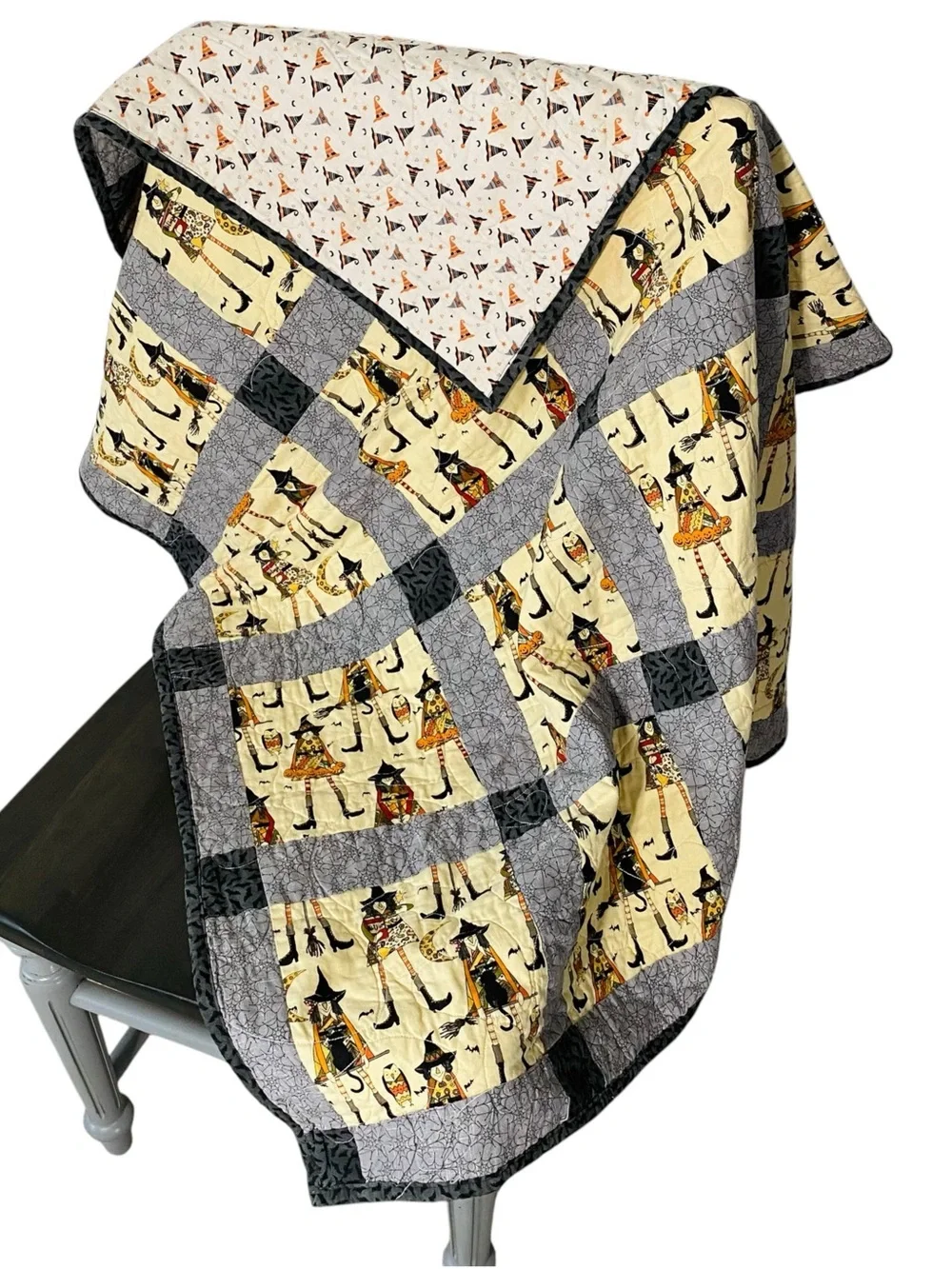 HANDMADE Quilted Witch Blanket